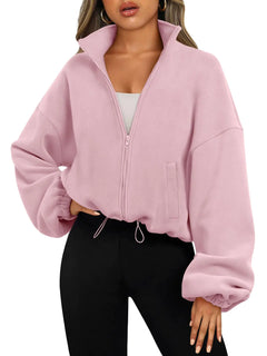 AUTOMET Women's Zip Up Hoodies Oversized Sweatshirts Long Sleeve