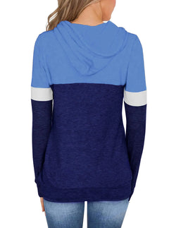 Women's Sky blue Long Sleeve Hoodie