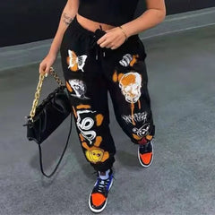 Women's Cartoon Printed Sweat Pants