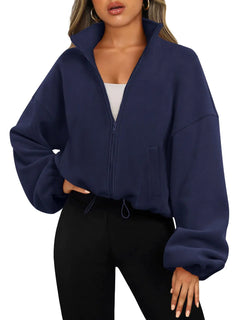 AUTOMET Women's Zip Up Hoodies Oversized Sweatshirts Long Sleeve